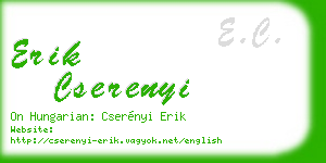 erik cserenyi business card