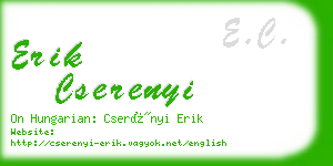 erik cserenyi business card